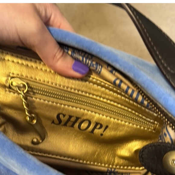 Juicy Couture Y2K Vintage Like New Condition Blue Hobo Bag with Signature Style - Picture 5 of 6